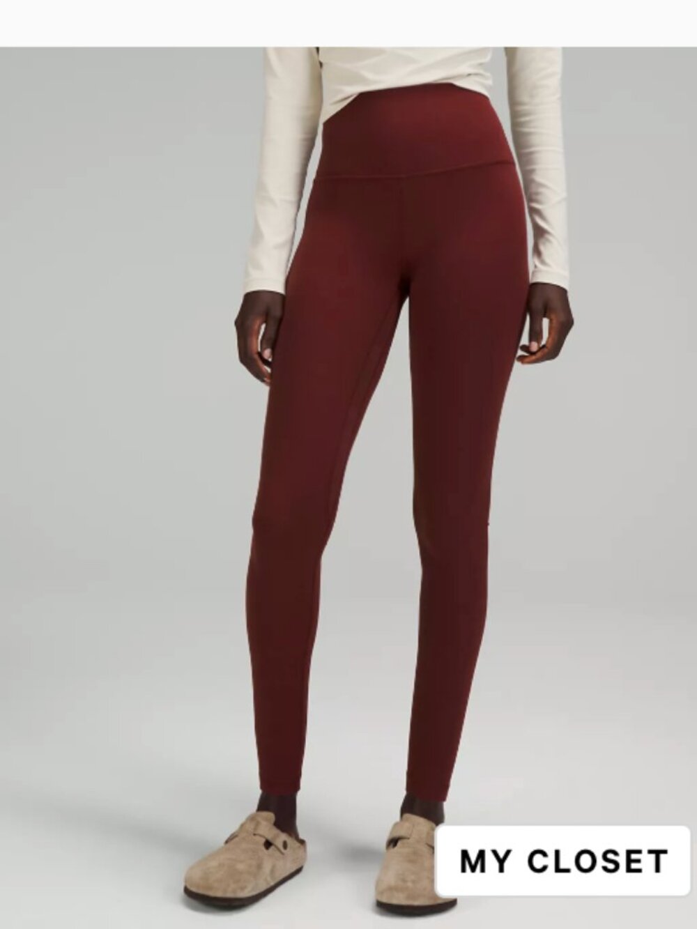 Lululemon Align High Rise 28 Inch Leggings - Red Merlot Size 2 (NWOT)